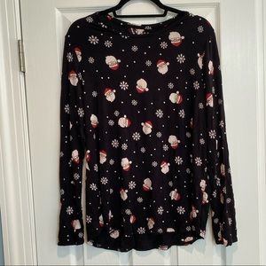 Apt 9 Santa Claus printed long sleeve shirt